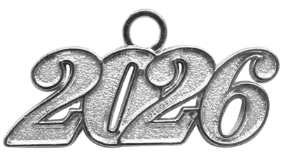 Silver Horizontal Graduation Date Charm